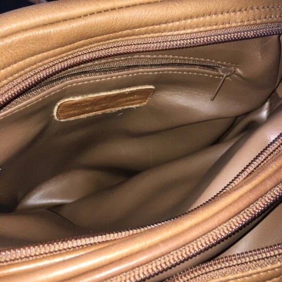 Tignanello Tan Leather Magnetic Closure Backpack - Picture 9 of 15